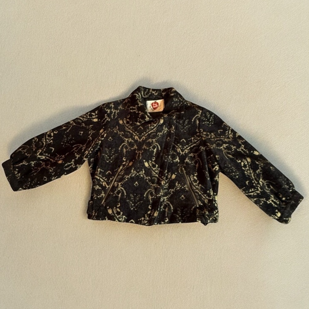 FREE PEOPLE MID-2000s TAPESTRY JACQUARD CROPPED JACKET – SIZE 10